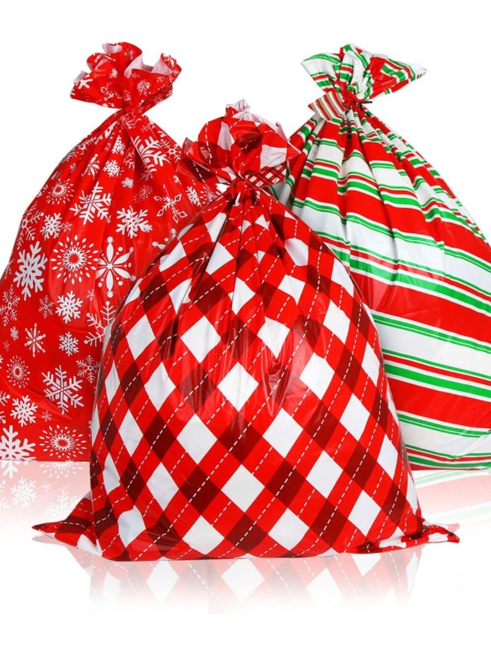 3 PCS Christmas Giant Gift Bags, Oversized Xmas Bags 44"x 36" Jumbo Large Presen